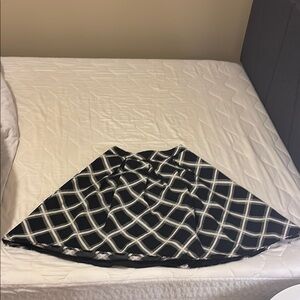 Express Black and White Skater Mini Skirt for Cocktail